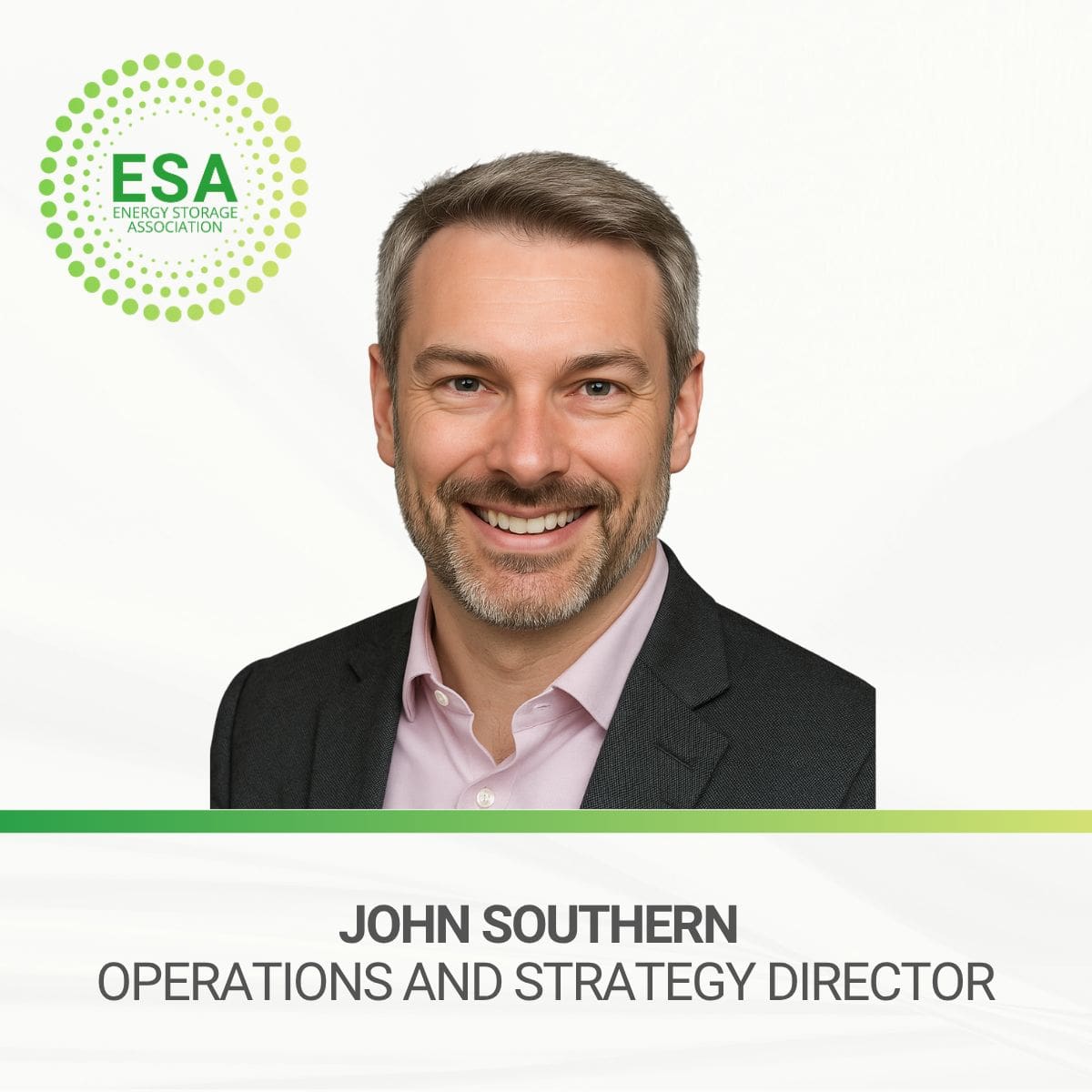 Headshot of John Southern, ESA Operations and Strategy Director, with the ESA logo.